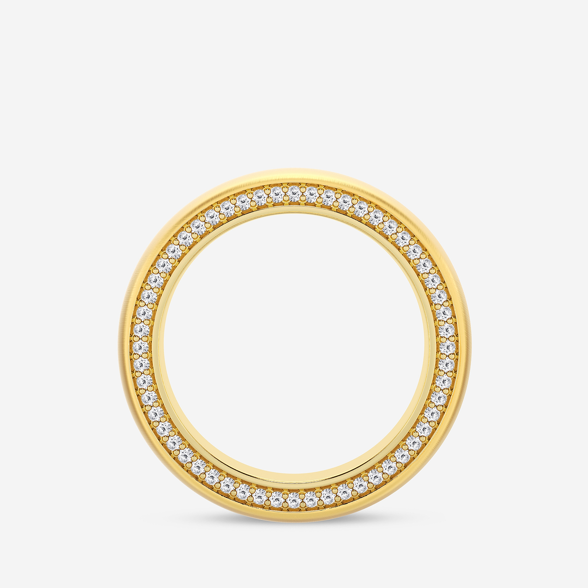 Additional Image 1 for  2/3 ctw Round Lab Grown Diamond 7mm Domed Satin Finish Eternity Band